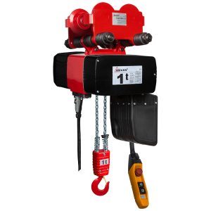 Palan électrique à chaîne avec chariot manuel à pousser – DH DMY – 230V – 2 vitesses