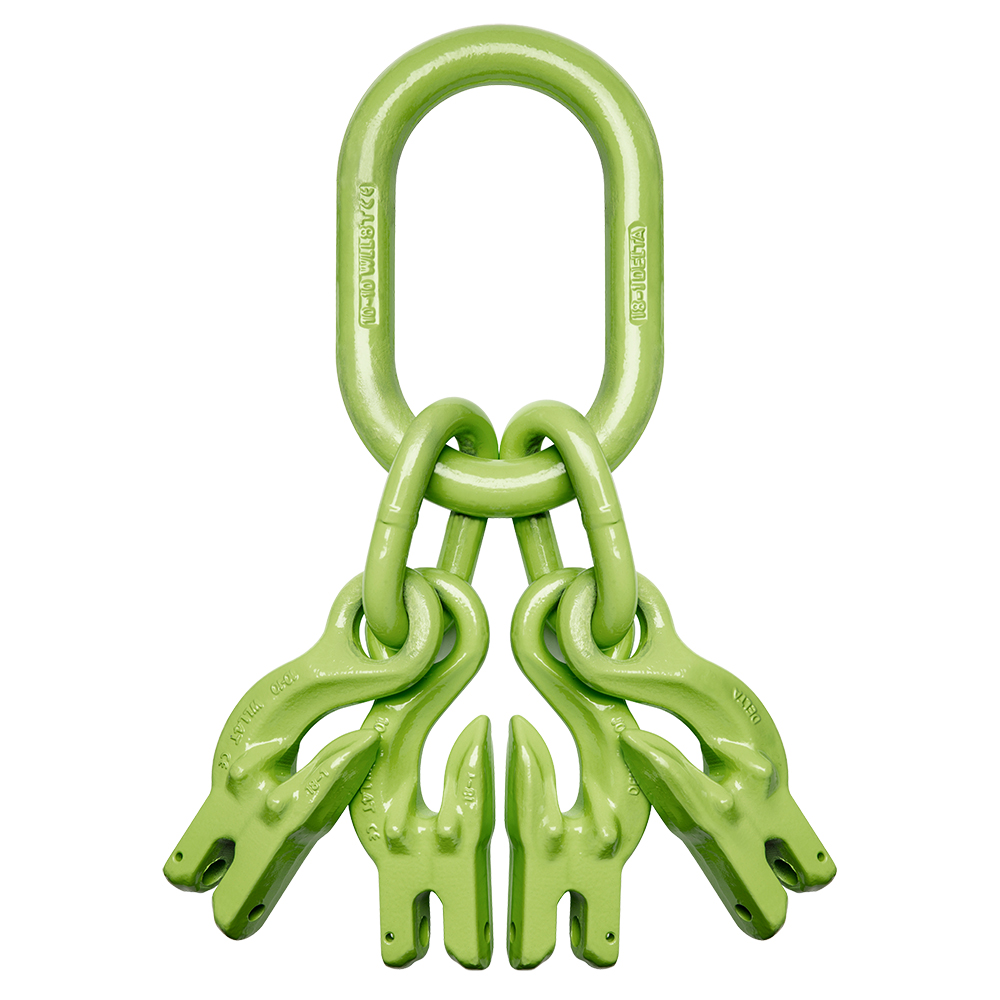 Maille de tête avec 4 crochets raccourcisseurs à chape - G100