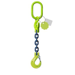 Élingue chaîne 1 brin - Avec crochet à chape et crochet raccourcisseur - G100