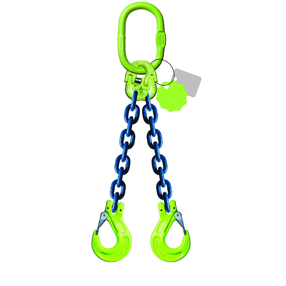 Élingue chaîne 2 brins - Avec crochet à chape - G100