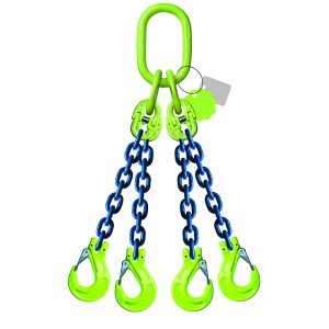 Élingue chaîne 4 brins - Avec crochet à chape - G100